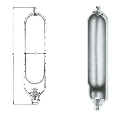 1 PINT BLADDER ACCUMULATOR, 3000 PSI, BU