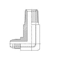 3/8" MALE JIC X 3/8" MALE PIPE 90° ELBOW