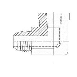 3/8" MALE JIC X 3/8" FEMALE PIPE 90° ELB