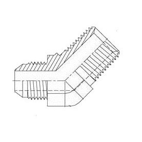 1/4" MALE JIC X 1/4" MALE PIPE 45° ELBOW