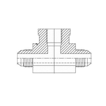 1/4" MALE JIC X 1/4" MALE JIC X 1/4" FEM