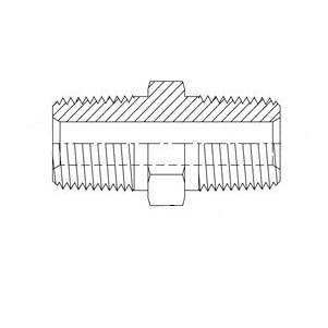 1/4" MALE PIPE X 1/8" MALE PIPE HEX NIPP