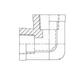 1/4" FEMALE PIPE X 1/4" FEMALE PIPE 90° 