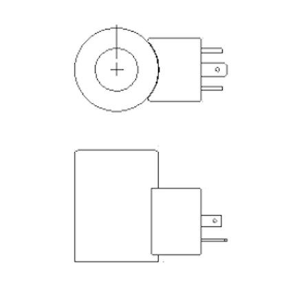 115 VAC 50/60 HZ COIL, ISO/DIN 43650, FO