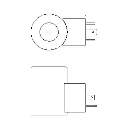 12 VDC COIL, ISO/DIN 43650, FORM A CONNE