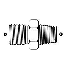 1" MALE BSPP X 1" MALE NPT