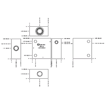 LINE MOUNT, 90 DEGREE, DUCTILE IRON BODY