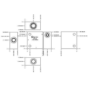 LINE MOUNT, 90 DEGREE, DUCTILE IRON BODY