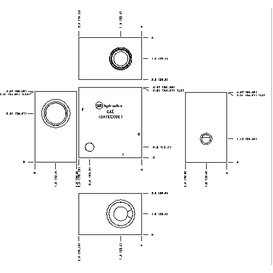 LINE MOUNT, 90 DEGREE WITH GAUGE PORT, A