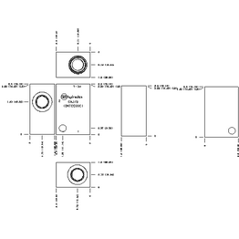 LINE MOUNT, 90 DEGREE, DUCTILE IRON BODY