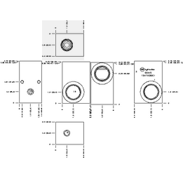 LINE MOUNT, 90 DEGREE THROUGH PORT WITH 