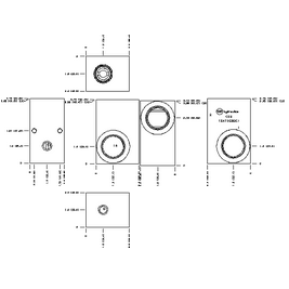 LINE MOUNT, 90 DEGREE THROUGH PORT WITH 