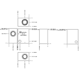 LINE MOUNT, 90 DEGREE, DUCTILE IRON BODY