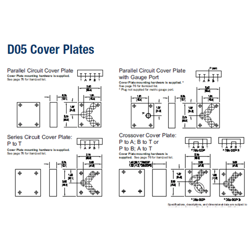 AL DO5, D08,VALVE ADAPTER,AB PORT ORIENT