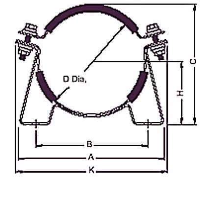 ACCUMULATOR BASE BRACKET, 6.69"  DIA