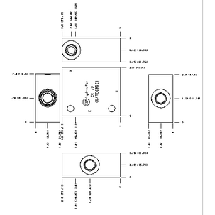 LINE MOUNT, 90 DEGREE, DUCTILE IRON BODY