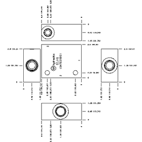 LINE MOUNT, 90 DEGREE, DUCTILE IRON BODY