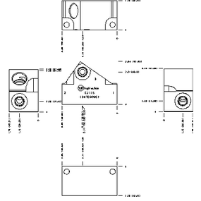 LINE MOUNT, INLINE, DUCTILE IRON BODY, #