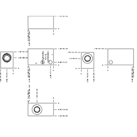 LINE MOUNT, 90 DEGREE, DUCTILE IRON BODY