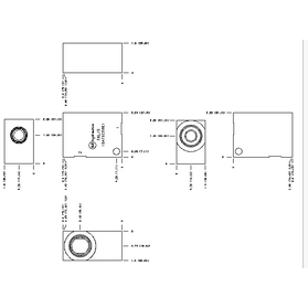 LINE MOUNT, 90 DEGREE, DUCTILE IRON BODY