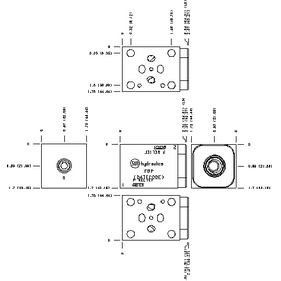 D03 SANDWICH, P TO T, ALUMINUM BODY, 1/4