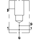 LINE MOUNT, THROUGH PORT WITH GAUGE PORT