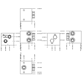 LINE MOUNT, CROSS PORT WITH MAKE UP CHEC