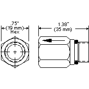 GAUGE LINE FUSE, MALE SAE-6 TO FEMALE 1/