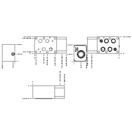 SANDWICH MOUNT, ALUMINUM BODY, D08, ON B