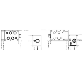 SANDWICH MOUNT, D08, ALUMINUM BODY, ON B