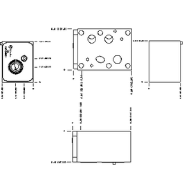 SANDWICH MOUNT, D08, ALUMINUM BODY, ON A