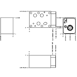 SANDWICH MOUNT, D08, ALUMINUM BODY,  ON 