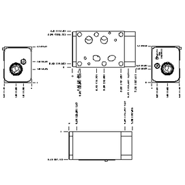 SANDWICH MOUNT, D08, ALUMINUM BODY, ON A