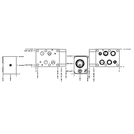 SANDWICH MOUNT, ALUMINUM BODY, D08, ON P