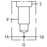 LINE MOUNT, ALUMINUM BODY, THROUGH PORT 