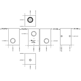 LINE MOUNT, THROUGH PORT WITH GAUGE PORT