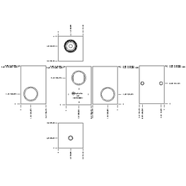 Line mount - Through port with gauge por