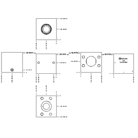 Line mount - Ninety degree with gauge po