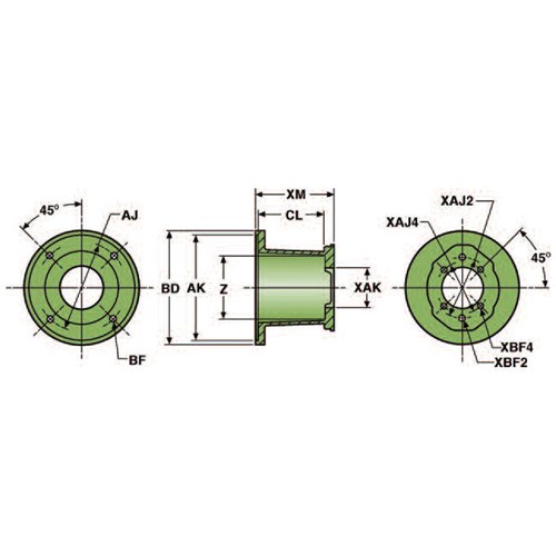 056 MOTOR MOUNT SAE-A 2(4) BOLT X3.50"