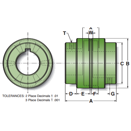 MODEL 600 COUPLING/HUB NO BORE