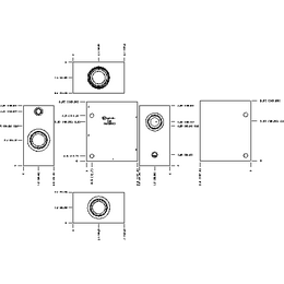 Line mount - Ninety degree with gauge po