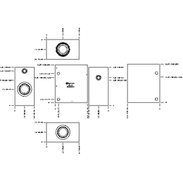 LINE MOUNT, 90 DEGREE, DUCTILE IRON BODY