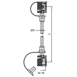 SMS20-610MM-B  TEST HOSE,  M16X2.0 SCREW