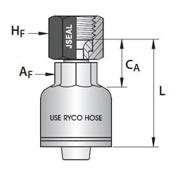 1/2" HOSE X #8 JIC FEMALE, STRAIGHT