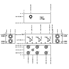 BAR MANIFOLD, 3 STATION, PARALLEL CIRCUI