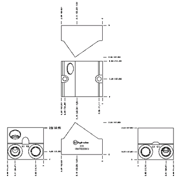 LINE MOUNT, INLINE, CROSS PILOT, ALUMINU