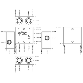 LINE MOUNT, CROSS PORT WITH GAUGE PORTS,