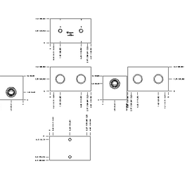 LINE MOUNT, CROSS PORT WITH GAUGE PORTS,