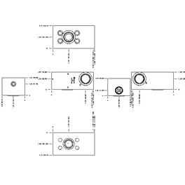 LINE MOUNT, FLANGE MOUNT THROUGH PORT, D