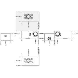 LINE MOUNT, FLANGE MOUNT THROUGH PORT, A